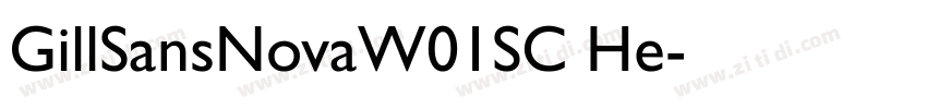GillSansNovaW01SC He字体转换